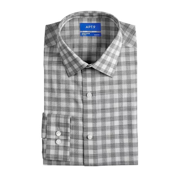 Men's Apt. 9 Regular-Fit Stretch Spread-Collar Dress Shirt - Small 32-33 - Picture 1 of 1